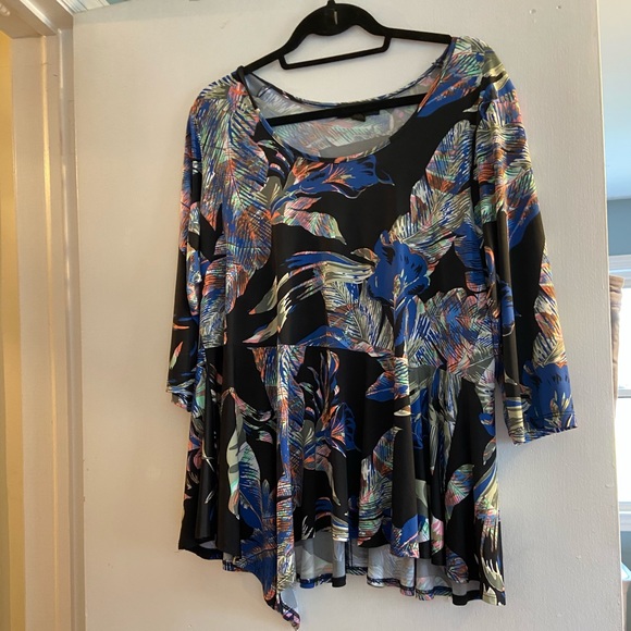 Karen Kane multicolored floral top - Picture 1 of 4